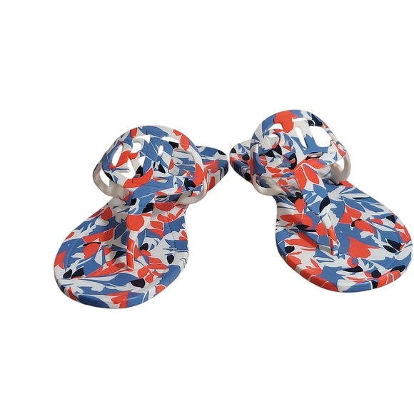 Ralph Lauren Audrie Floral Logo Front Jelly Sandals - Picture 8 of 16